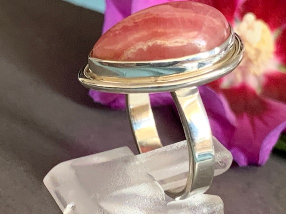Very nice rodochrosite ring in silver 925 sterling from Argentina.