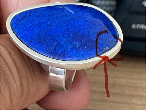 Beautiful  Lapislazuli Ring handmade in silver 925 sterling