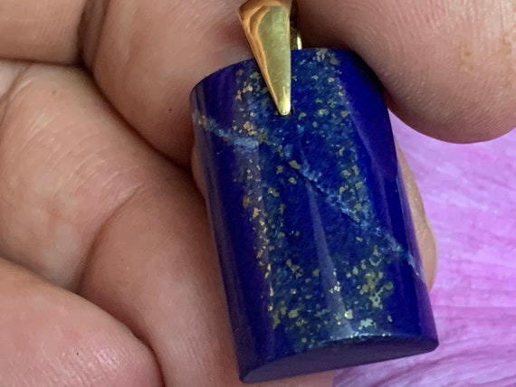 Beautiful natural Lapislazuli Pendant handmade in silver 925 sterling