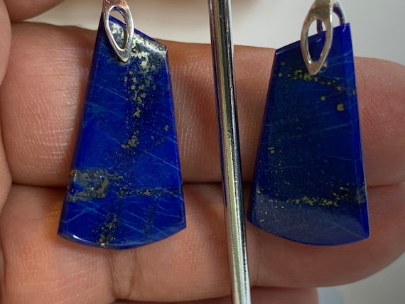 Beautiful  Lapislazuli Earrings handmade in silver 925 sterling