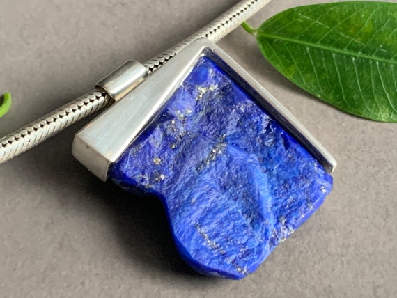 Beautiful natural Lapislazuli Pendant handmade in silver 925 sterling