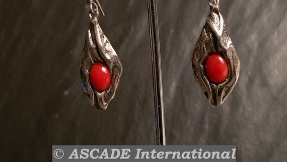 Red Coral Earrings