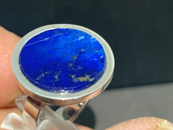 Beautiful  Lapislazuli Ring handmade in silver 925 sterling