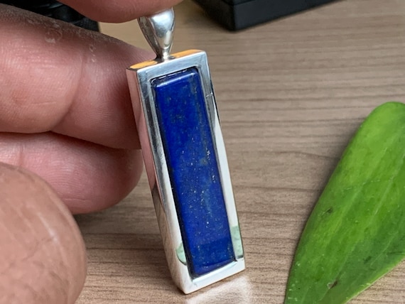 Beautiful natural Lapislazuli Pendant handmade in silver 925 sterling