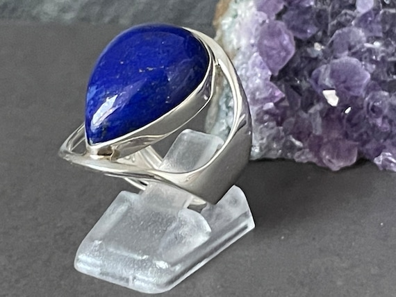 Beautiful  Lapislazuli Ring handmade in silver 925 sterling