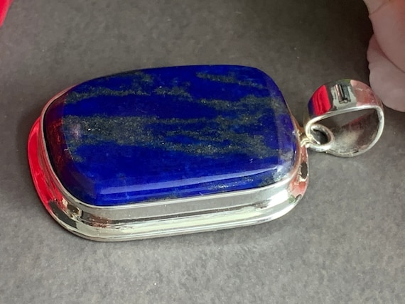Beautiful natural Lapislazuli Pendant handmade in silver 925 sterling