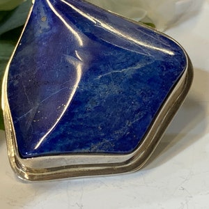 Beautiful natural Lapislazuli Pendant handmade in silver 925 sterling
