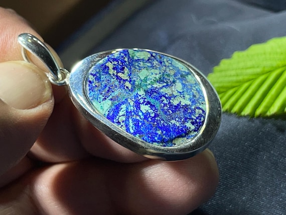Azurite Chrysocolla Ring in Sterling Silver | Rare Color Combination | Handmade | Stylish Design with Meaning