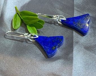 Beautiful  Lapislazuli Earrings handmade in silver 925 sterling