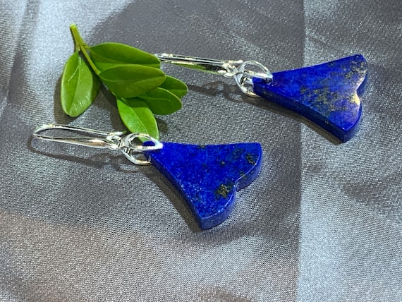 Beautiful  Lapislazuli Earrings handmade in silver 925 sterling
