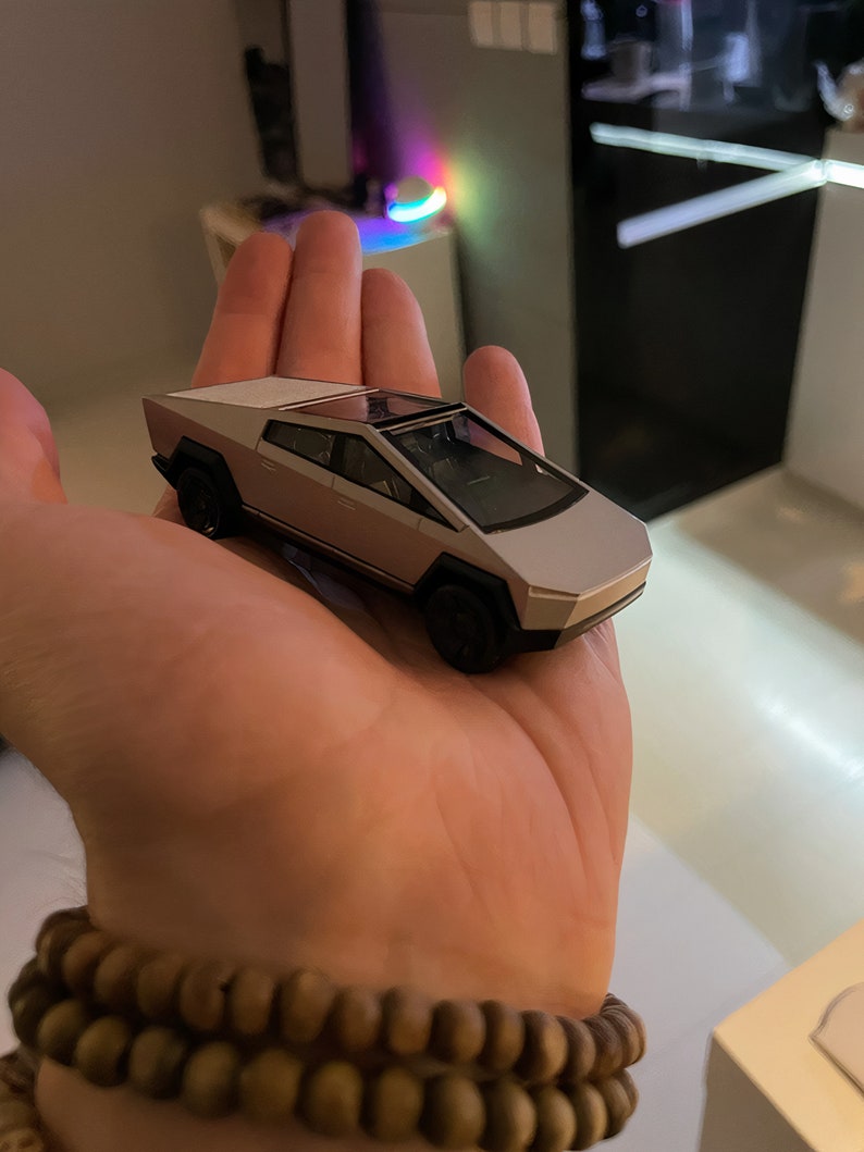 Tesla Cybertruck Metal Model Toy Etsy