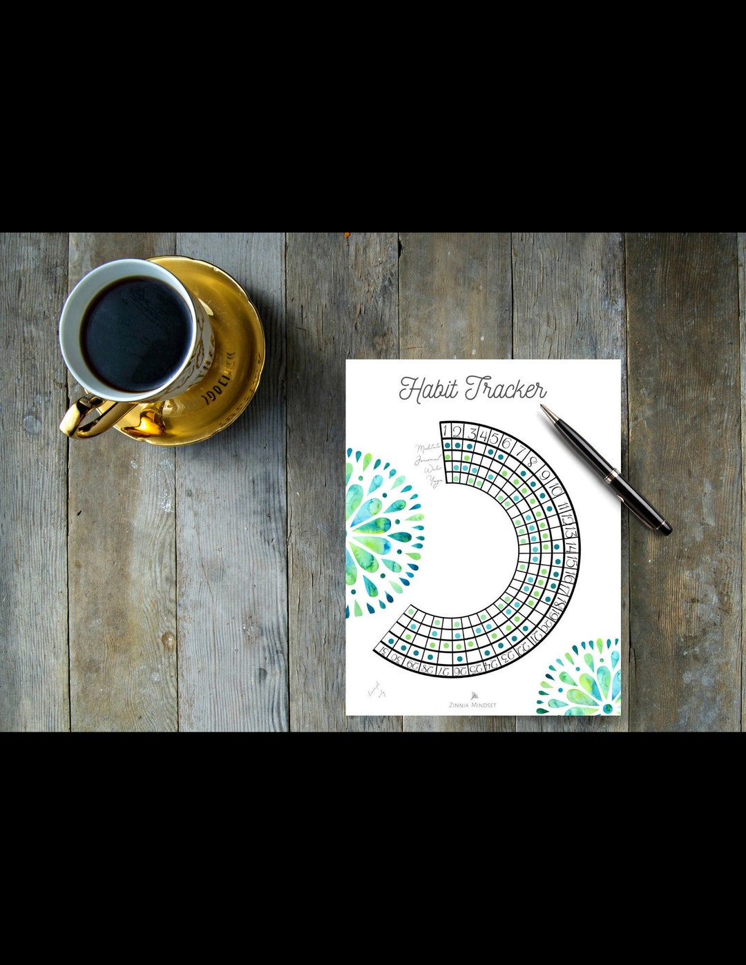Habit Tracker Printable Bullet Journal Habit Tracker Circle - Etsy