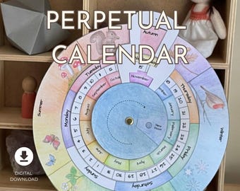 Perpetual calendar (phenology wheel) for children - Waldorf inspired