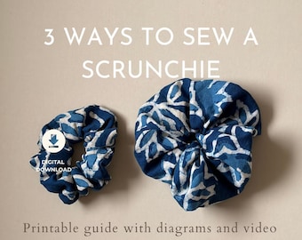 3 ways to sew a scrunchie - Scrunchie sewing tutorial