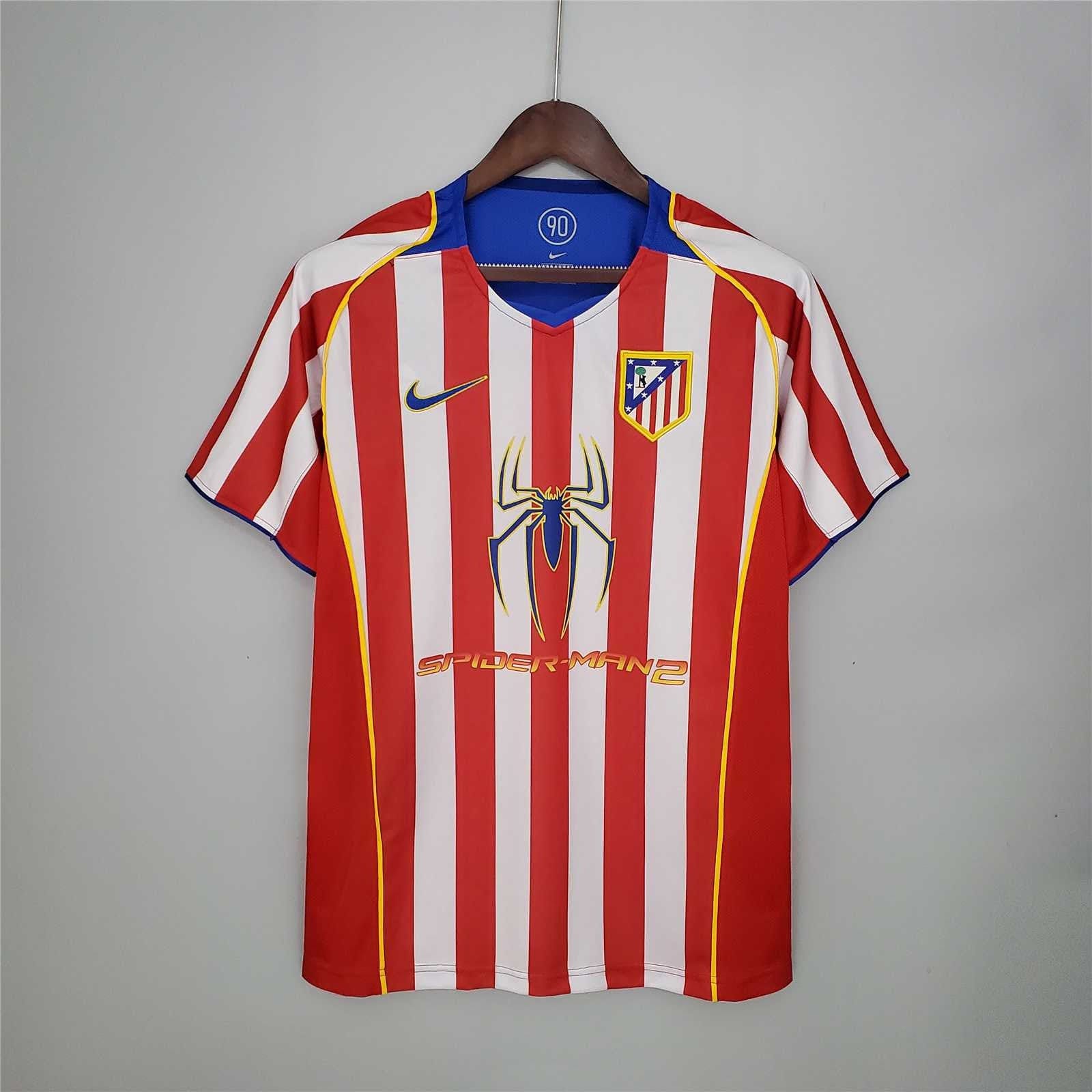 Atletico Madrid 200405 Spider Man Retro Jersey Home Shirt Etsy