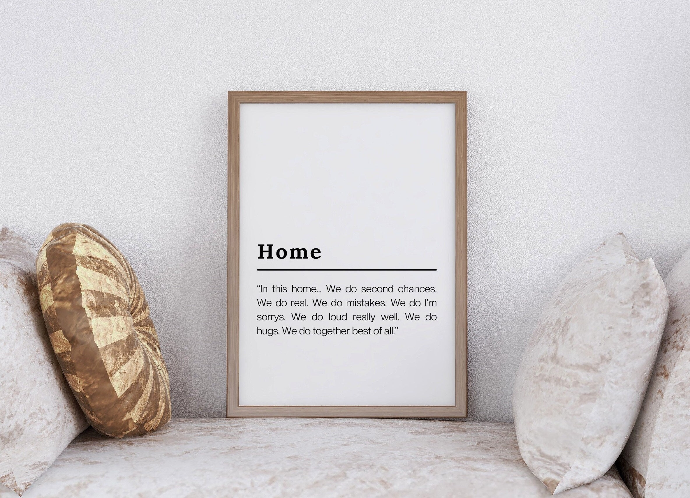 Home Definition Print Poster Quote Wallart Gift Wall Art Etsy