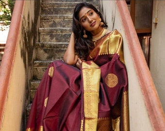 Handloom Dhakai Jamdani Saree From Bangladesh Maroon Red Etsy