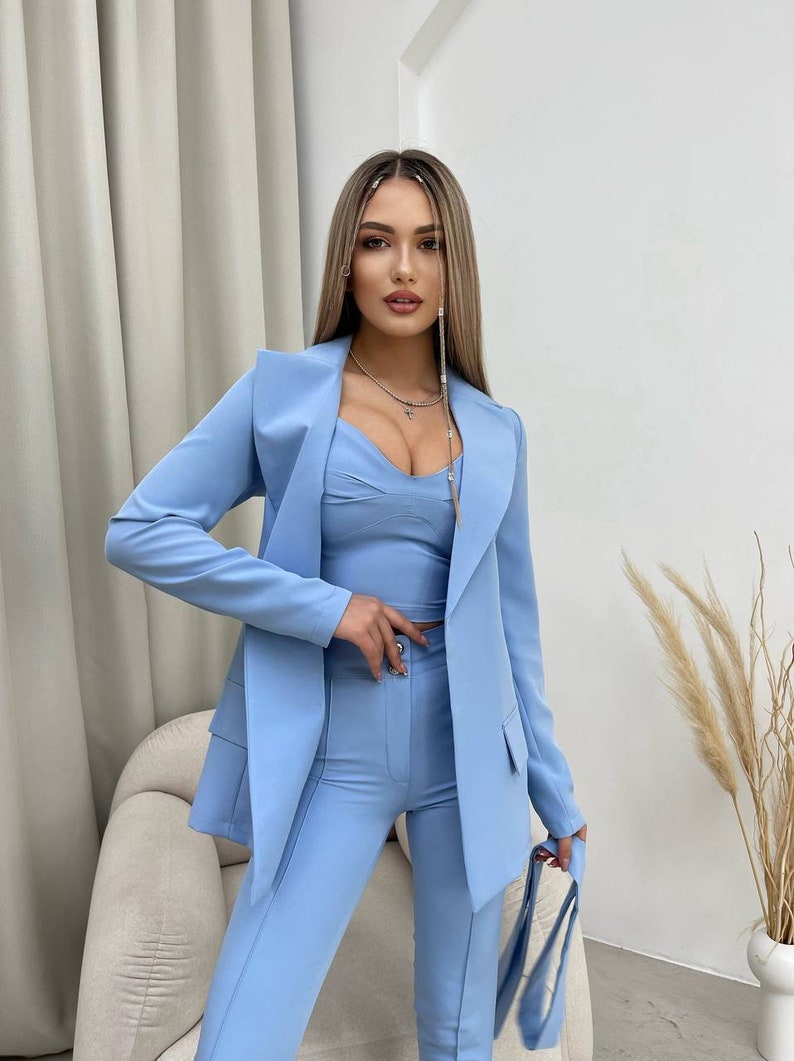 Wedding Pantsuit for Women, Evening Pant Suit , Women Three Piece Suit ...