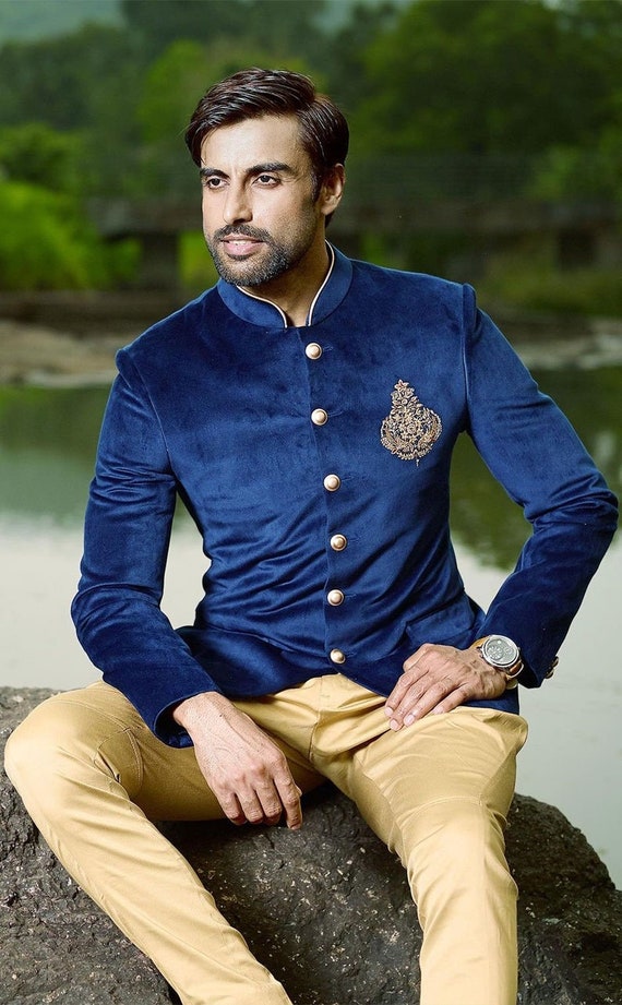 Stylish Royal Blue Two Piece Suit for Men for Wedding and 