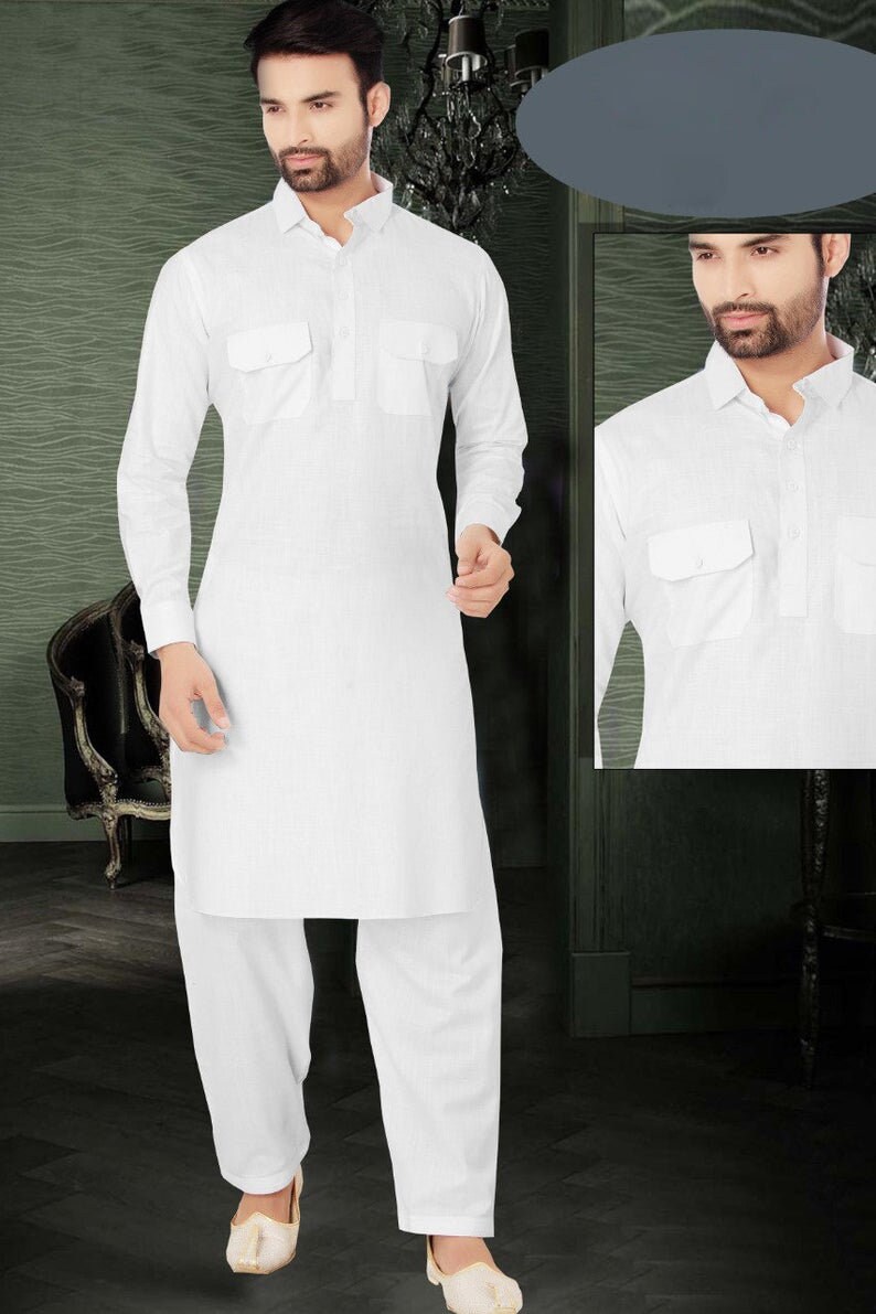 full white pathani