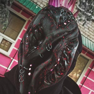 Techo Organic custom made mask FILE. Cyberpunk, Sci-Fi