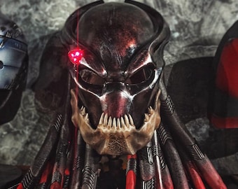 Máscara de Depredador Berserker: Soporte, joyería con rastas e impresión 3D