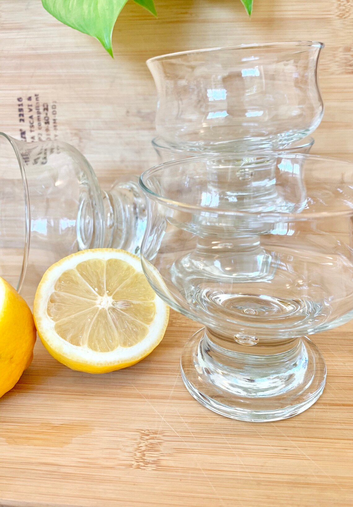 Set x 6 Vintage Dessert Coupe Glasses Etsy