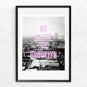 No Sleep Til Brooklyn, Beastie Boys - Custom Wall Art Decor - Giclée Art Print