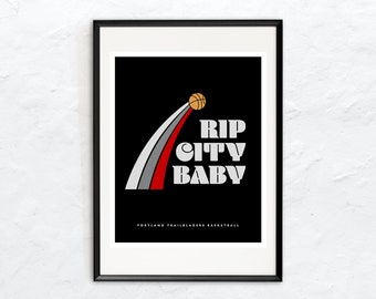Rip City Baby, Portland Trailblazers - 16" x 20" Wall Art Decor - Giclée Art Print