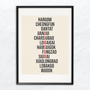 Dim Sum Greatest Hits - Wall Art Decor - Giclée Art Print
