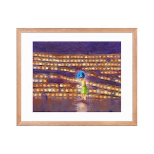 Joy - Impressionist Watercolor Painting Inspired by Disney Pixar's Inside Out - 16" x 20" Framed Fine Art Print