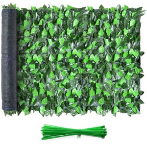 Eden&#39;s Decor 120&quot;X40&quot; Artificial Ivy Privacy Screen Faux Ivy Leaf Privacy Fence Screen Artificial Hedge -Mesh Backing