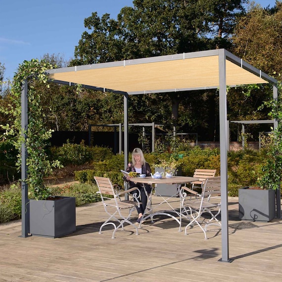 Toldo vela rectangular 4 x 5 m - 320 g/m² - Arena - Por ud.