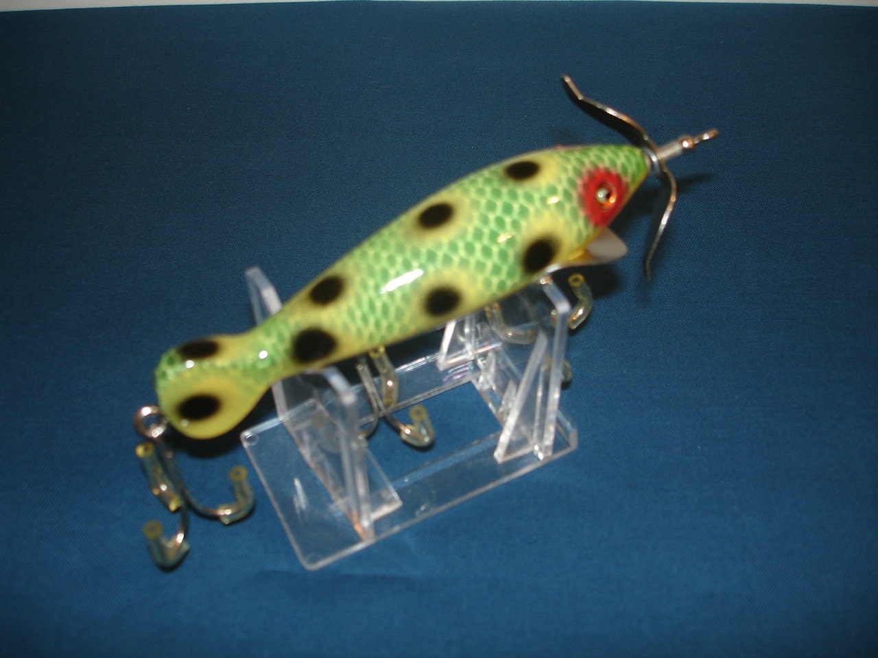 Bass Wooden Vintage Frog Lure Vintage Fishing Lures for sale