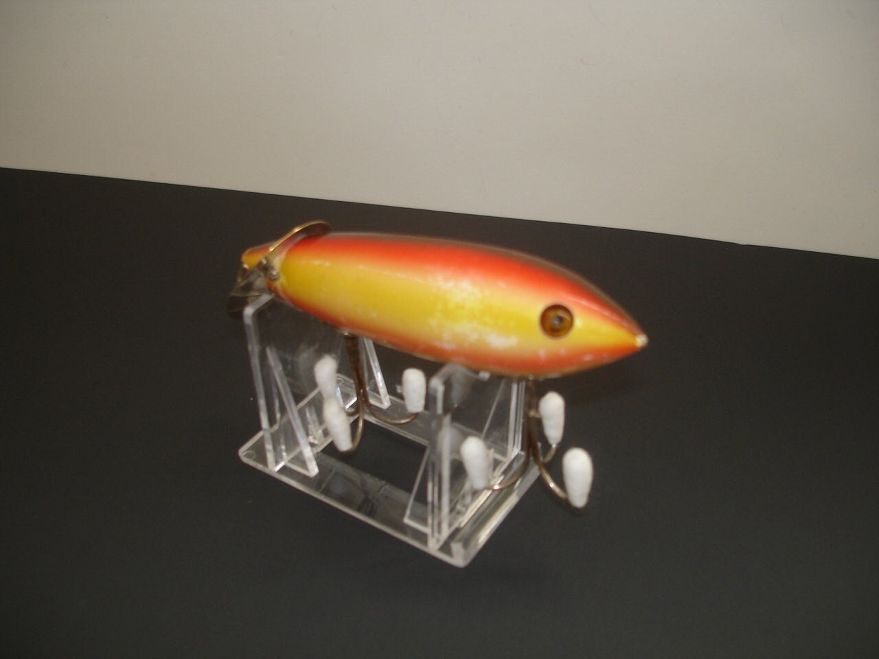 Antique Fishing Lure Glass Eyes Circa 1923-1929 Heddon 1801 Crab Wiggler  Rainbow Coloration Has Been Fished -  Israel