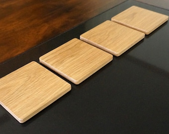 Oak Whiskey Coasters - set of 4