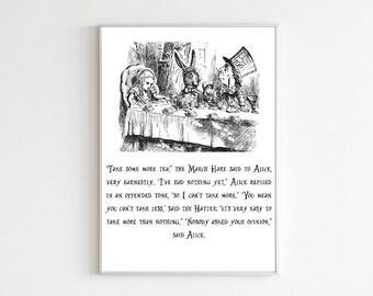 Citation Du Chapelier Fou Etsy France