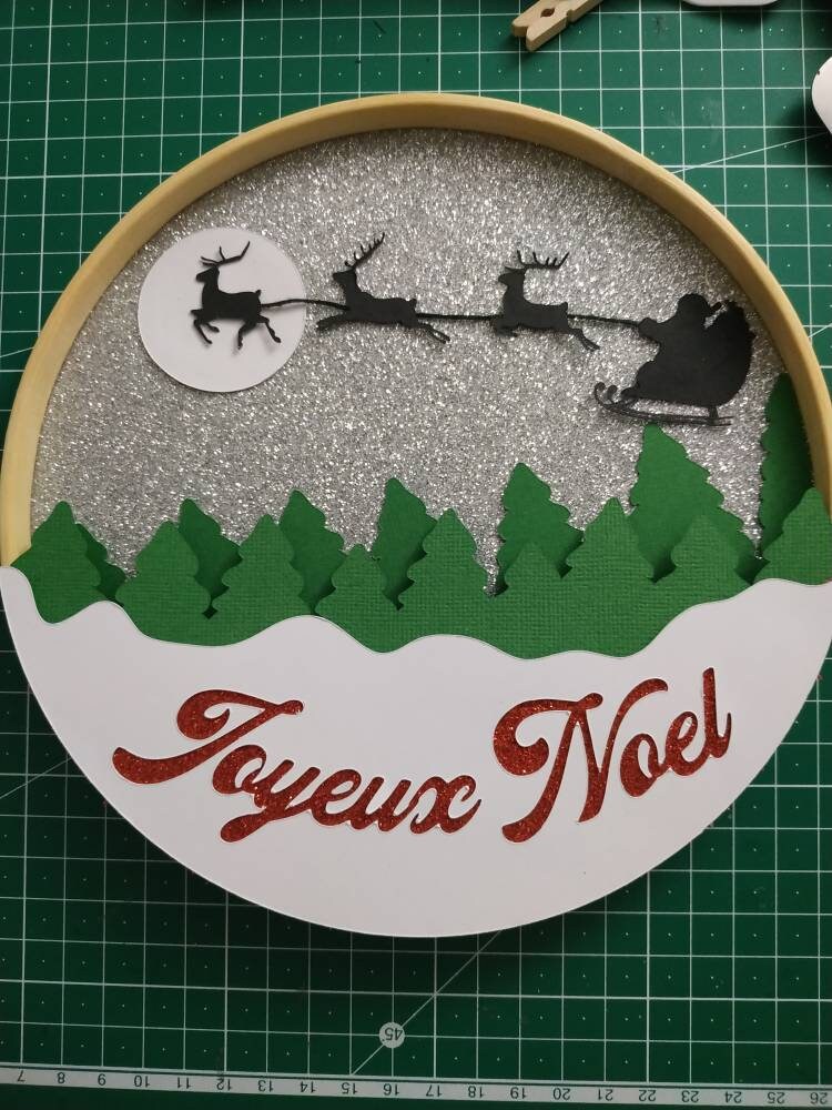 Cadre Déco Noël - Joyeux Père et Traineau