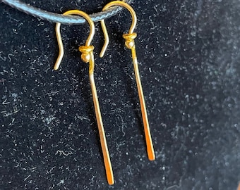 24K Dangle Add-On Earring Set | Hand-Forged | 99.99% High Purity Solid Gold