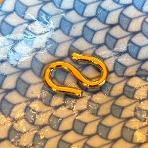 24K Pure Solid Gold Hand Forged Mini 'S' Clasp_MADE TO ORDER
