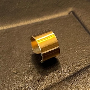 24K reines solides Gold handgeschmiedete Ohrmanschette