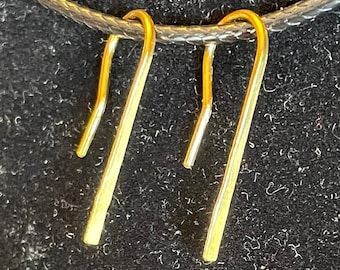 24K Dangle Earring Set | Hand-Forged | 99.99% High Purity Solid Gold
