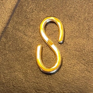 24K Pure Solid Gold Hand Forged 'S' Clasp_MADE TO ORDER