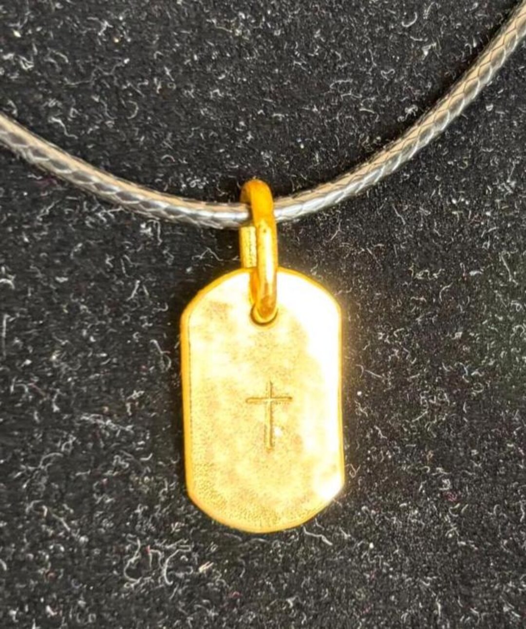 24K Dog Tag Style Pendant | Hand-forged | Personalized Stamp Design ...