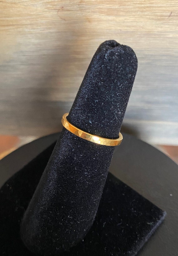 24K Pure Solid Gold Stacker or Standalone Hand Forged - Etsy