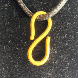 24K Pure Solid Gold Hand Forged LARGE 'S' Clasp_MADE TO ORDER