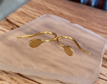24K Hammered Drop Earring Set | Hand-Forged | 99.99% High Purity Solid Gold
