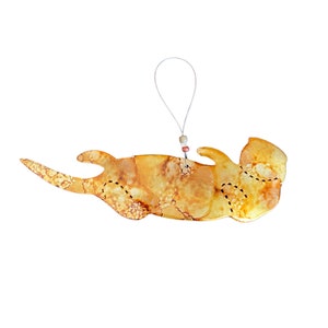 Otter ornament: recycled aluminum can ornament- coastal christmas