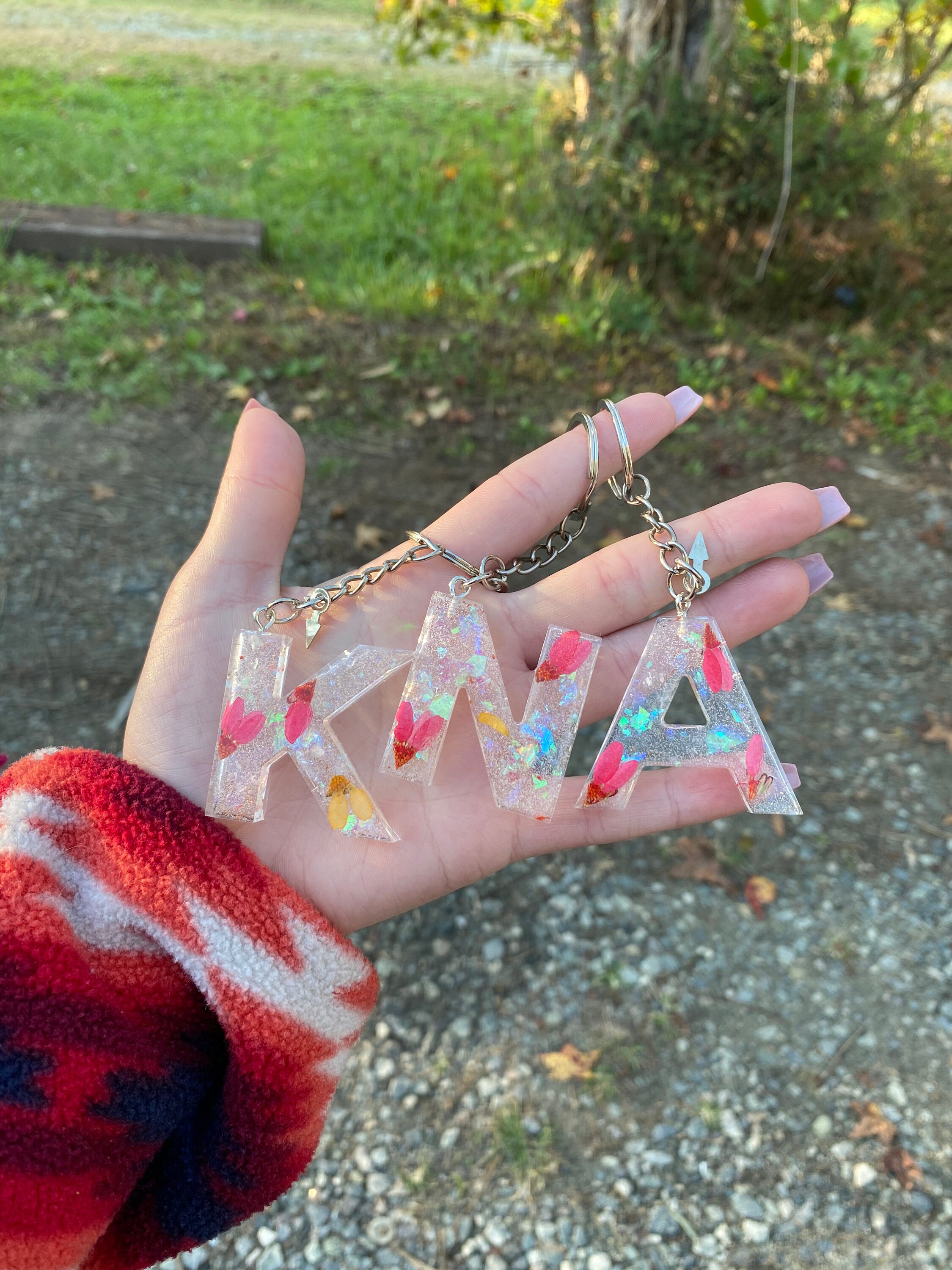 Custom Handmade Holographic Keychain Etsy