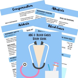 ABG and Blood Gas Study Guide